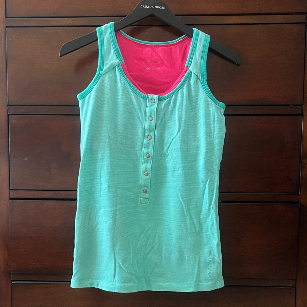 <Helly Hansen> Teal and Pink Tank Top